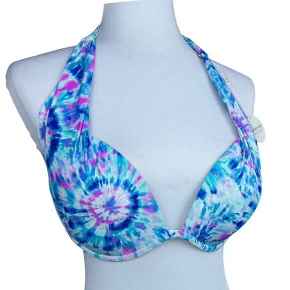 Coco Reef Contours Cameo Tie Dye Halter Top Bikini Top Women's Size 10/3… - Picture 8 of 15